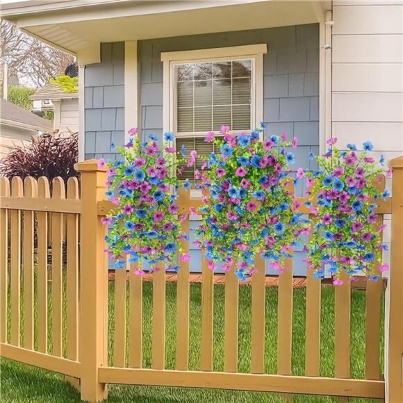 2Pcs Artificial Flowers for Outdoor UV Resistant Artificial Plants Easy Assembly - Picture 7 of 8